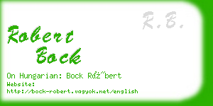 robert bock business card